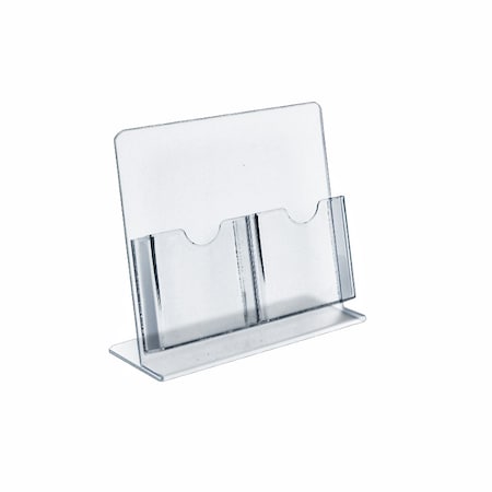 Azar Displays Two-Pocket Slant-Back Brochure Holder, PK2 222975
